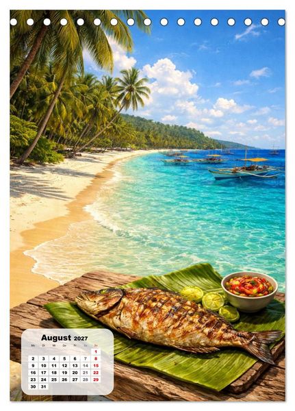 Produktbild: Philippinen - Eine Schlemmerreise durch die Perle des Orients (Tischkalender 2027 DIN A5 hoch), CALVENDO Monatskalender