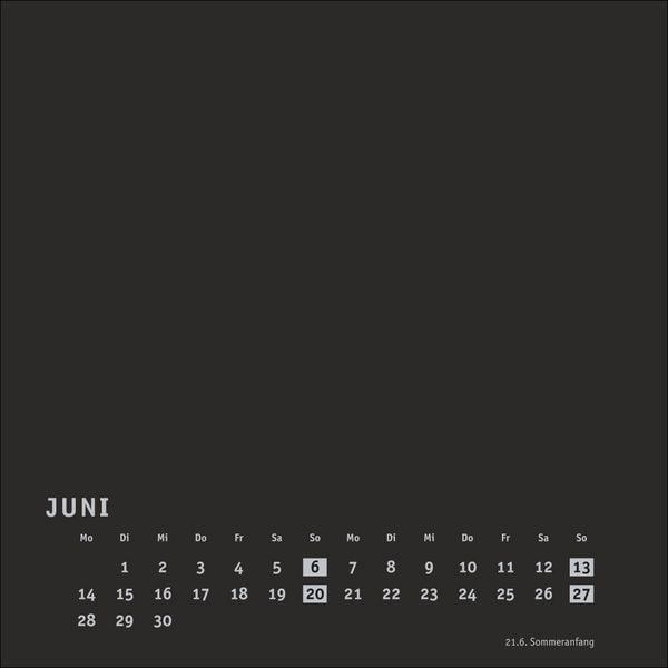Produktbild: Premium-Bastelkalender schwarz klein 2027