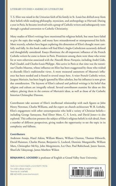 Produktbild: T. S. Eliot and Christian Tradition