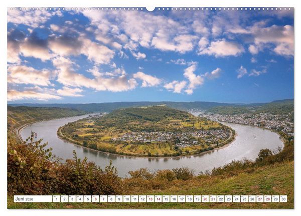 Produktbild: Unterwegs - Rhein-Burgen-Weg (Wandkalender 2026 DIN A2 quer), CALVENDO Monatskalender