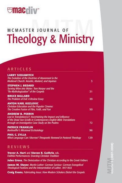 Produktbild: McMaster Journal of Theology and Ministry: Volume 9