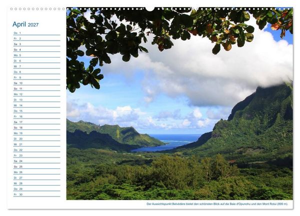 Produktbild: S&uuml;dsee-Insel Mo'orea (hochwertiger Premium Wandkalender 2027 DIN A2 quer), Kunstdruck in Hochglanz