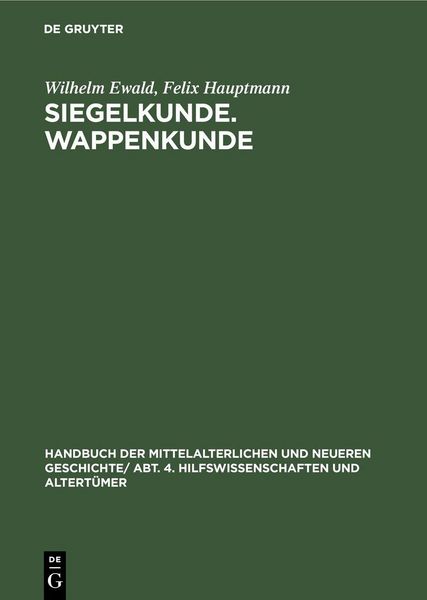 Produktbild: Siegelkunde. Wappenkunde