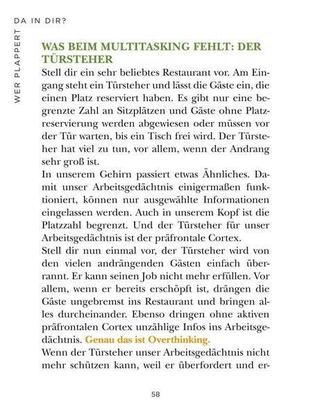 Produktbild: Die 1-Minuten-Strategie gegen Overthinking