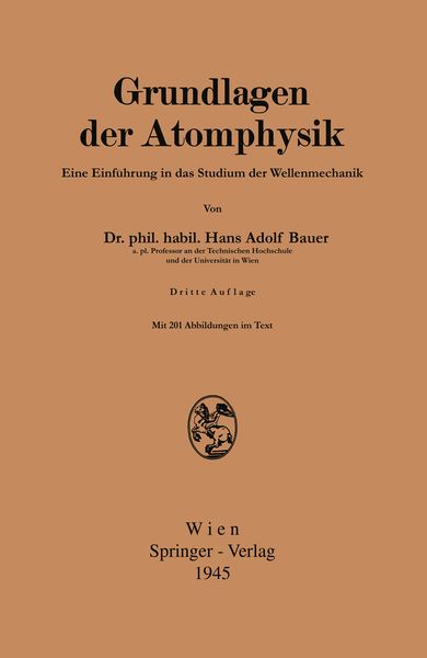 Produktbild: Grundlagen der Atomphysik