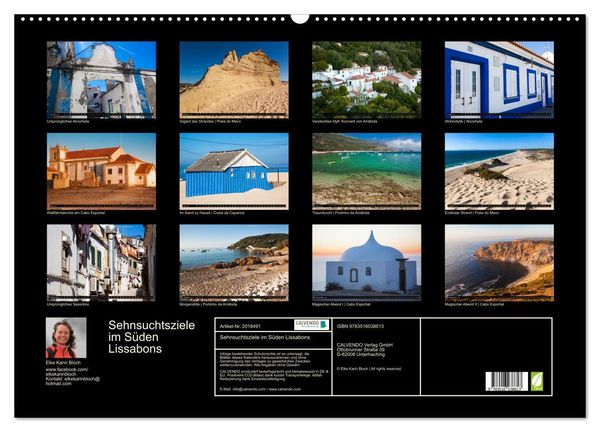 Produktbild: Sehnsuchtsziele im S&uuml;den Lissabons (Wandkalender 2026 DIN A2 quer), CALVENDO Monatskalender