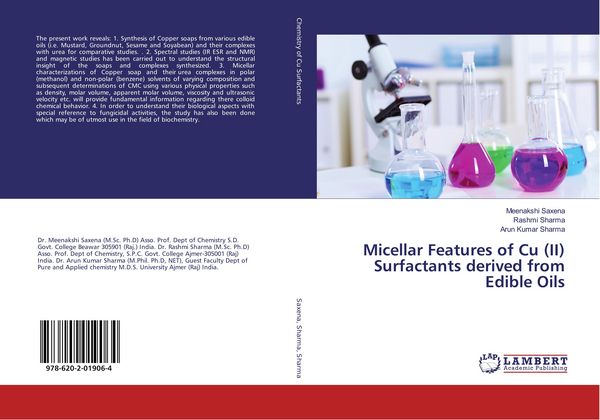 Produktbild: Micellar Features of Cu (II) Surfactants derived from Edible Oils