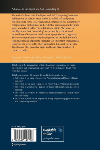 Produktbild: Fuzzy Information and Engineering 2010