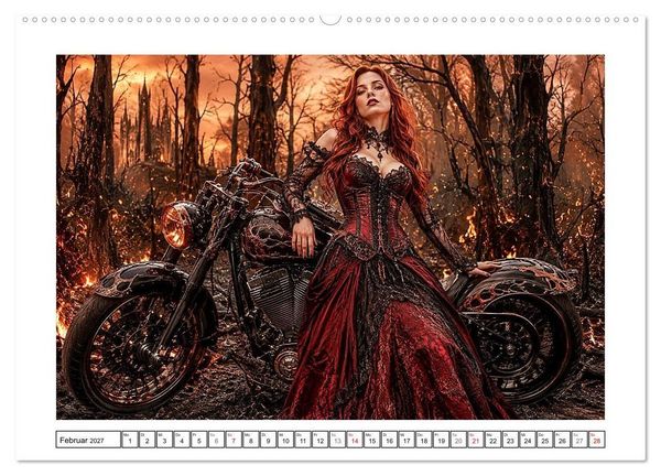 Produktbild: Nachtreiterinnen (Wandkalender 2027 DIN A2 quer), CALVENDO Monatskalender