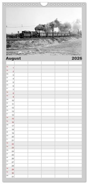 Produktbild: Familienplaner 2026 - Dampfloks in der DDR mit 5 Spalten (Wandkalender, 21 x 45 cm) CALVENDO
