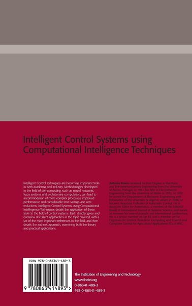 Produktbild: Intelligent Control Systems Using Computational Intelligence Techniques