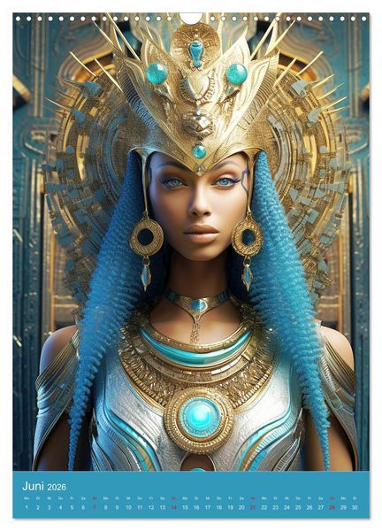 Produktbild: Antike Priesterinnen. Kunstvolle Fantasy-Portraits (Wandkalender 2026 DIN A3 hoch), CALVENDO Monatskalender
