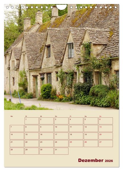 Produktbild: Die Cotswolds Englands gr&uuml;nes Herz (Wandkalender 2026 DIN A4 hoch), CALVENDO Monatskalender
