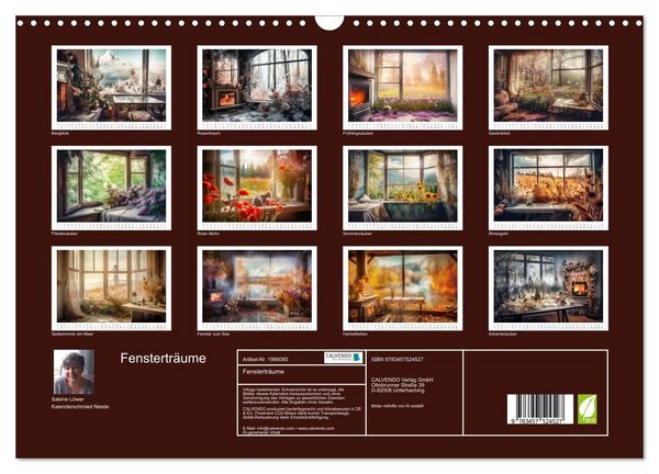 Produktbild: Fenstertr&auml;ume (Wandkalender 2026 DIN A3 quer), CALVENDO Monatskalender