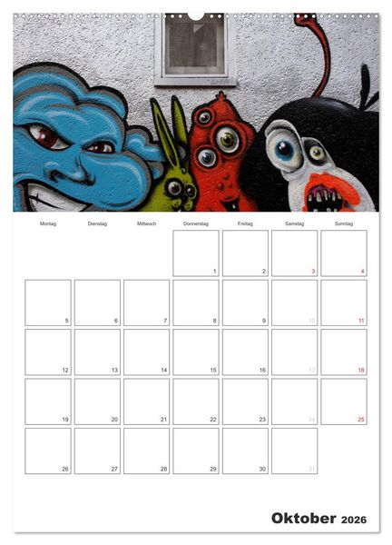 Produktbild: GRAFFITI 2026 / Planer (Wandkalender 2026 DIN A2 hoch), CALVENDO Monatskalender