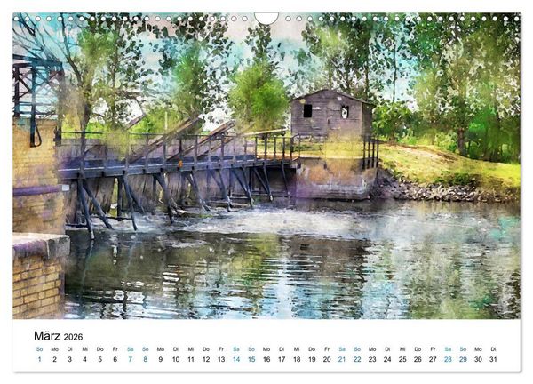 Produktbild: Havelland in Aquarell (Wandkalender 2026 DIN A3 quer), CALVENDO Monatskalender