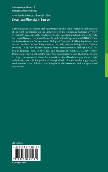 Produktbild: Biocultural Diversity in Europe