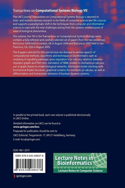 Produktbild: Transactions on Computational Systems Biology VII