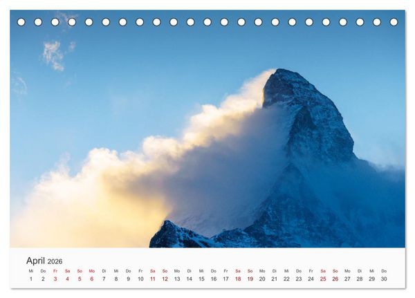 Produktbild: Matterhorn - Wahrzeichen der Schweiz (Tischkalender 2026 DIN A5 quer), CALVENDO Monatskalender