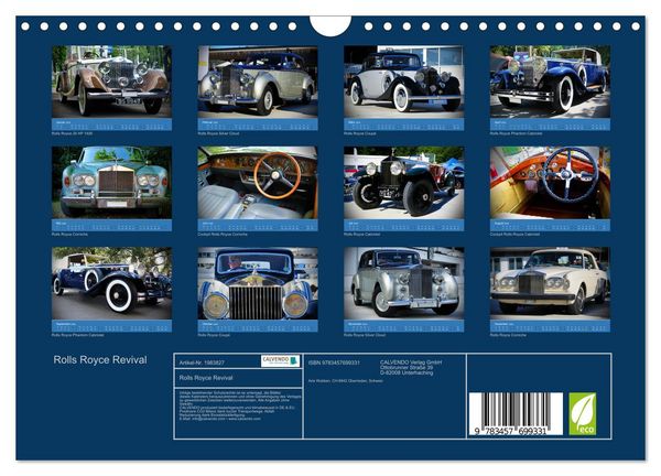 Produktbild: Rolls Royce Revival (Wandkalender 2026 DIN A4 quer), CALVENDO Monatskalender