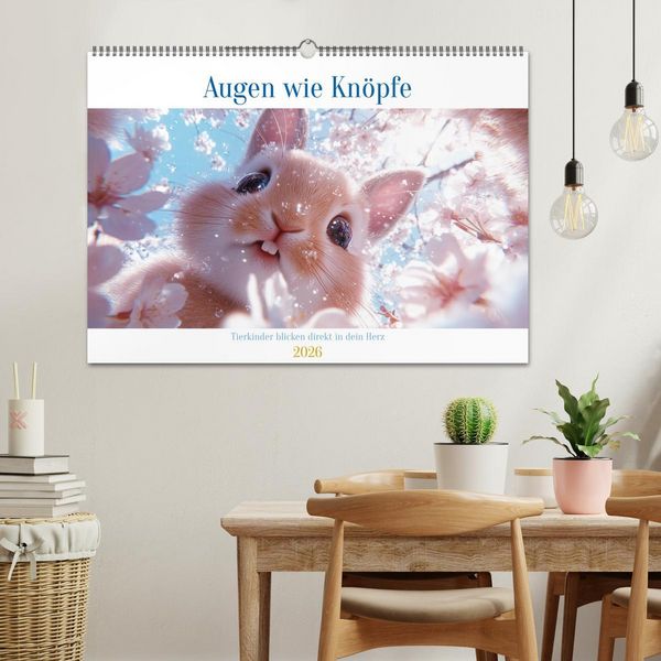 Produktbild: Augen wie Kn&ouml;pfe (Wandkalender 2026 DIN A2 quer), CALVENDO Monatskalender