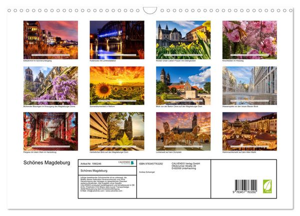 Produktbild: Sch&ouml;nes Magdeburg (Wandkalender 2026 DIN A3 quer), CALVENDO Monatskalender