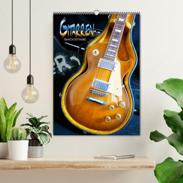 Produktbild: Gitarren backstage (Wandkalender 2026 DIN A2 hoch), CALVENDO Monatskalender