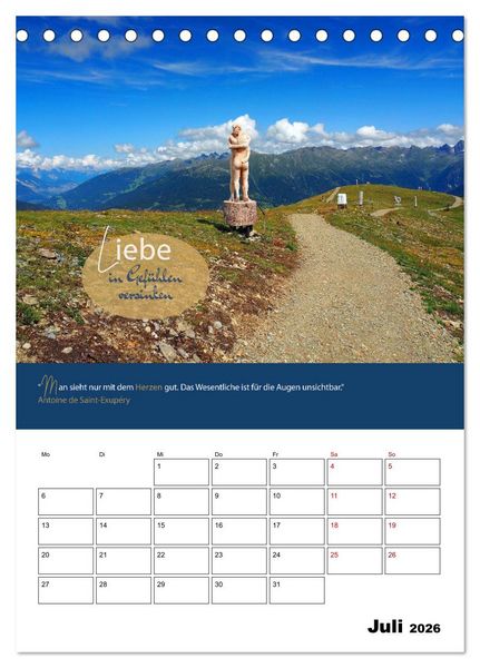 Produktbild: Zitate Wegbegleiter, mit Spr&uuml;chen durch das Jahr by VogtArt (Tischkalender 2026 DIN A5 hoch), CALVENDO Monatskalender