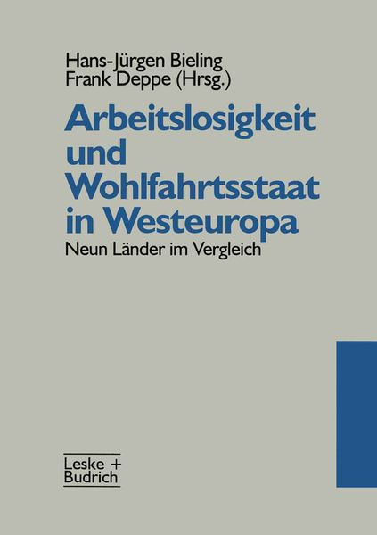 Produktbild: Arbeitslosigkeit und Wohlfahrtsstaat in Westeuropa