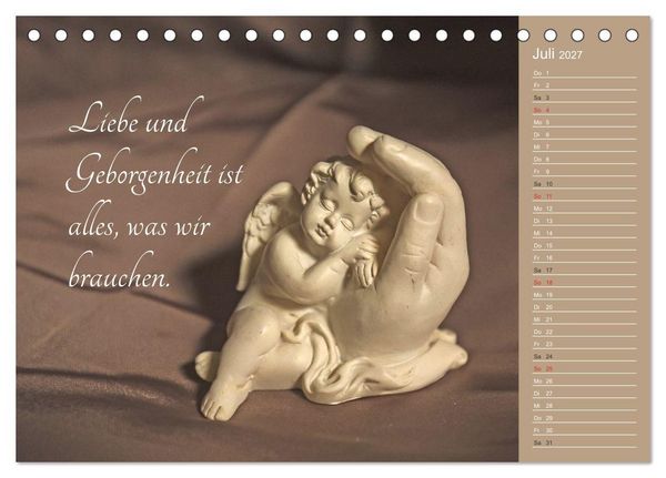 Produktbild: Engel - Die Worte der Liebe (Tischkalender 2027 DIN A5 quer), CALVENDO Monatskalender