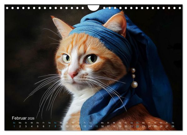 Produktbild: Katzenkunstwerke (Wandkalender 2026 DIN A4 quer), CALVENDO Monatskalender
