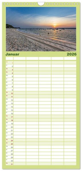 Produktbild: Familienplaner 2026 - Arcachon Bordeaux Cap Ferret mit 5 Spalten (Wandkalender, 21 x 45 cm) CALVENDO