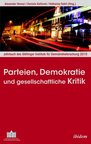 Produktbild: Parteien, Demokratie und gesellschaftliche Kritik