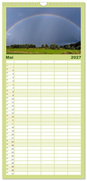 Produktbild: Familienplaner 2027 - Unser Land im Norden mit 5 Spalten (Wandkalender, 21 x 45 cm) CALVENDO
