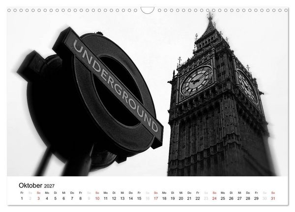 Produktbild: London (Wandkalender 2027 DIN A3 quer), CALVENDO Monatskalender