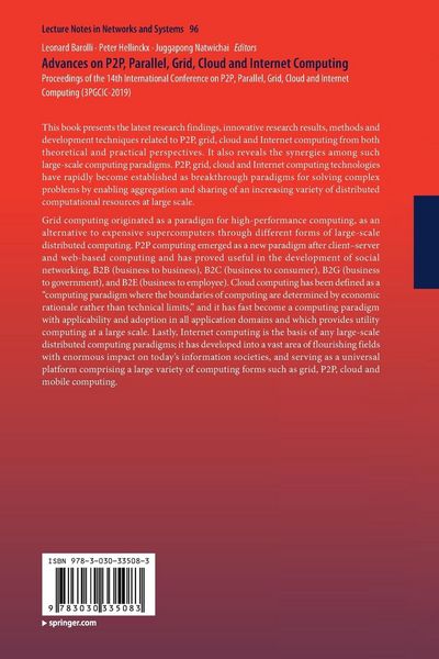 Produktbild: Advances on P2P, Parallel, Grid, Cloud and Internet Computing