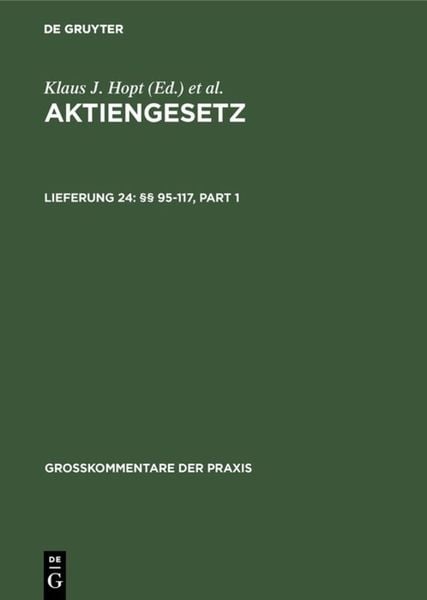 Produktbild: Aktiengesetz / &sect;&sect; 95-117