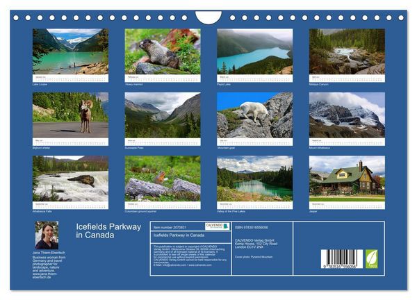 Produktbild: Icefields Parkway in Canada (Wall Calendar 2026 DIN A4 landscape), CALVENDO 12 Month Wall Calendar
