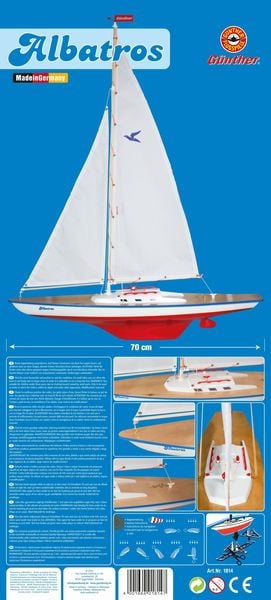 Produktbild: Paul G&uuml;nther 1814 - Segelboot Albatros, Segeljacht 77 x 89 cm