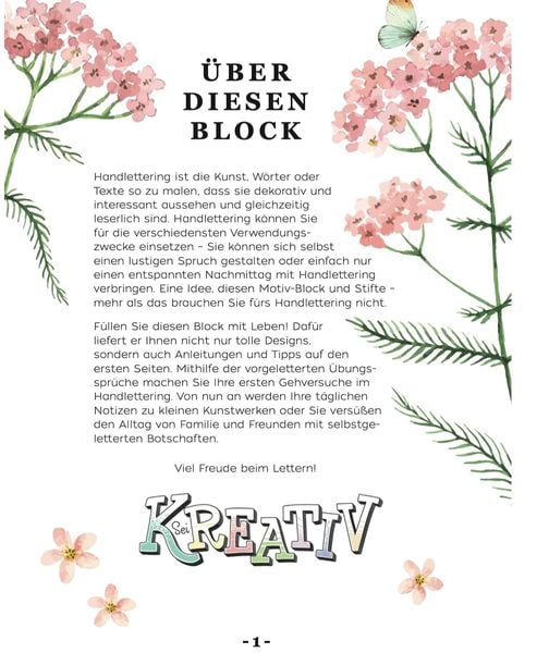 Produktbild: Handlettering Mixed Paper Block Cottage Dreams - Gelb, Gr&uuml;n, Blau, Rosa, Rot - A6