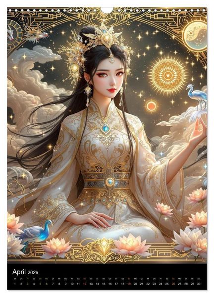 Produktbild: G&ouml;ttinnen im chinesischem Stil (Wandkalender 2026 DIN A3 hoch), CALVENDO Monatskalender