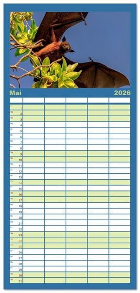 Produktbild: Familienplaner 2026 - Malerische Malediven mit 5 Spalten (Wandkalender, 21 x 45 cm) CALVENDO