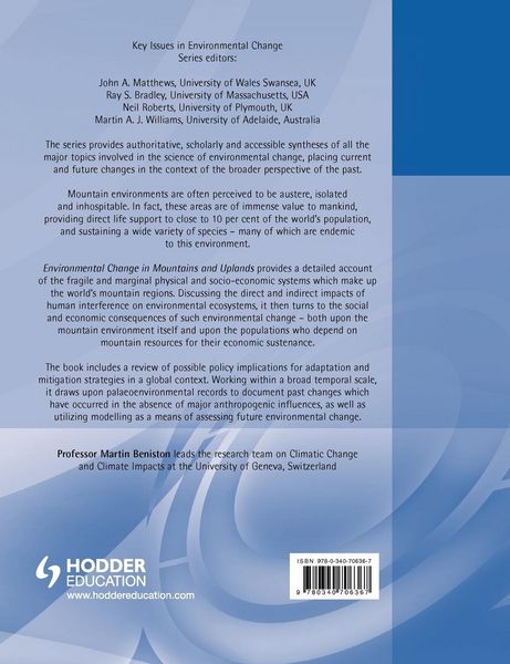 Produktbild: Environmental Change in Mountains and Uplands
