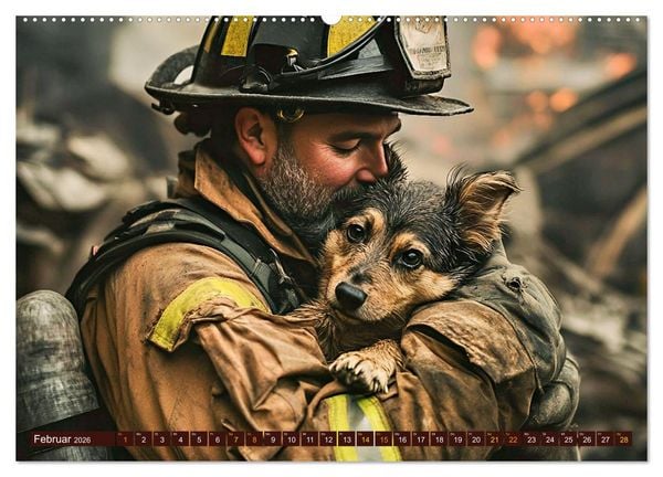 Produktbild: Im Bann der Rettung - Feuerwehr (hochwertiger Premium Wandkalender 2026 DIN A2 quer), Kunstdruck in Hochglanz