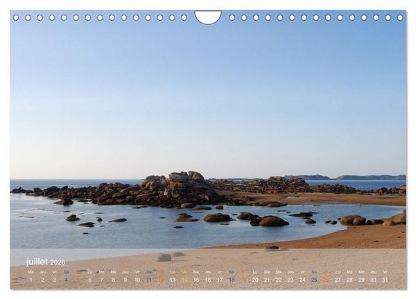 Produktbild: BRETAGNE La C&ocirc;te de granit rose (Calendrier mural 2026 DIN A4 vertical), CALVENDO calendrier mensuel