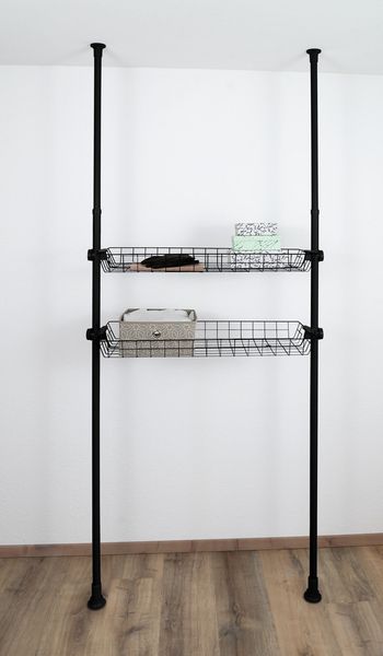 Produktbild: Korb Mod. Herkules Schwarz 2er Set, passend zum Teleskop-System Herkules
