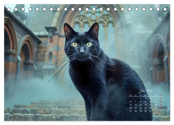 Produktbild: Schattenkuss - Tiere in den Armen der Nacht (Tischkalender 2026 DIN A5 quer), CALVENDO Monatskalender