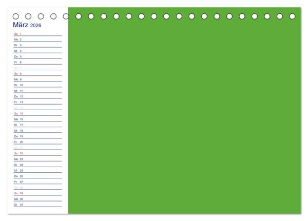 Produktbild: Farbiger Bastelkalender (Tischkalender 2026 DIN A5 quer), CALVENDO Monatskalender