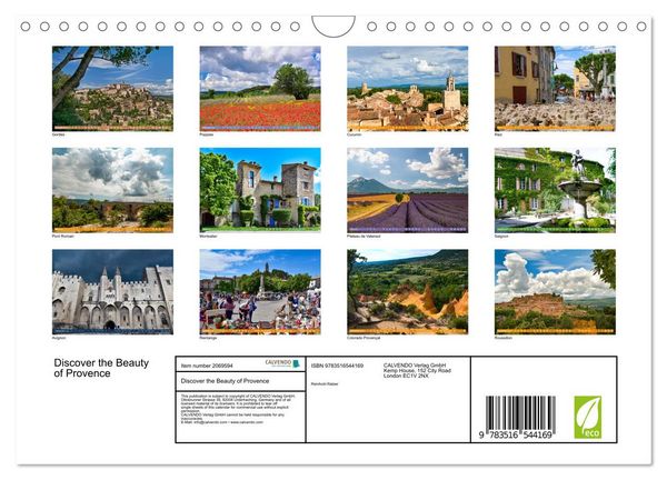 Produktbild: Discover the Beauty of Provence (Wall Calendar 2026 DIN A4 landscape), CALVENDO 12 Month Wall Calendar