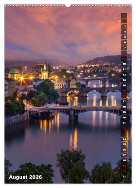 Produktbild: PRAG Historisches Stadtherz (hochwertiger Premium Wandkalender 2026 DIN A2 hoch), Kunstdruck in Hochglanz